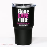 Hope Love Cure Breast Cancer Awareness Tumbler thumb 0