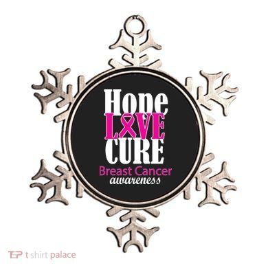Hope Love Cure Breast Cancer Awareness Ornament