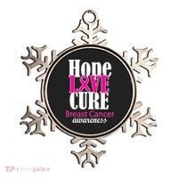 Hope Love Cure Breast Cancer Awareness Ornament thumb 0