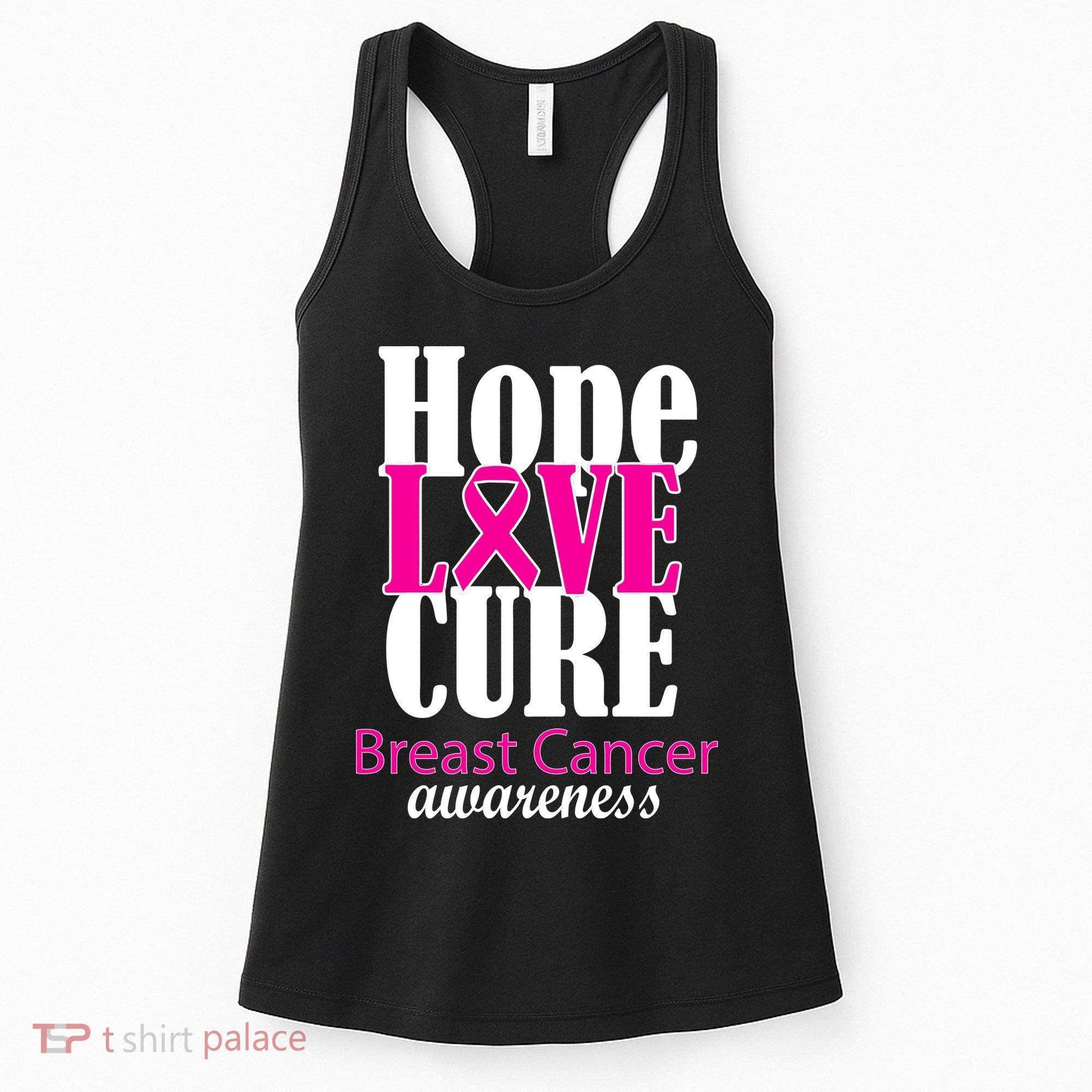 Hope Love Cure Breast Cancer Awareness Women's Tank Top