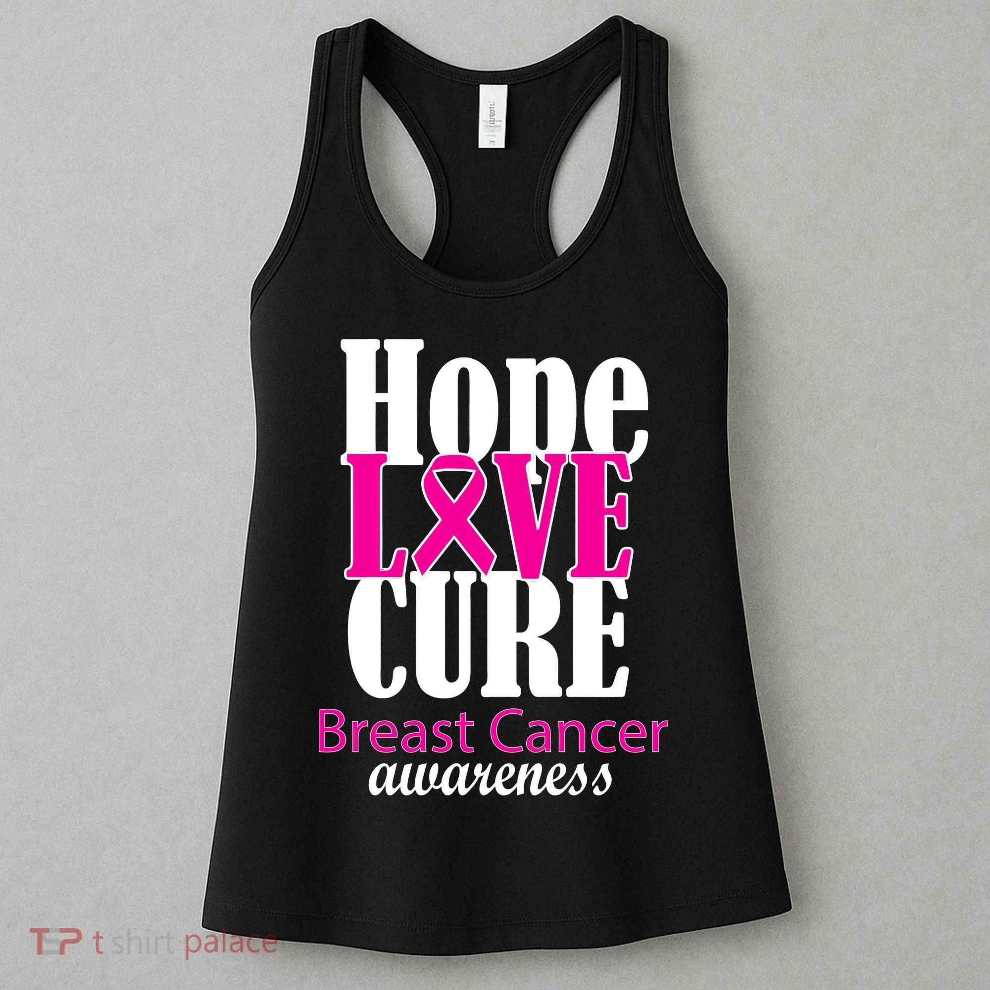 Hope Love Cure Breast Cancer Awareness Women's Tank Top
