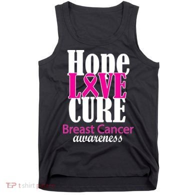 Hope Love Cure Breast Cancer Awareness Tank Top