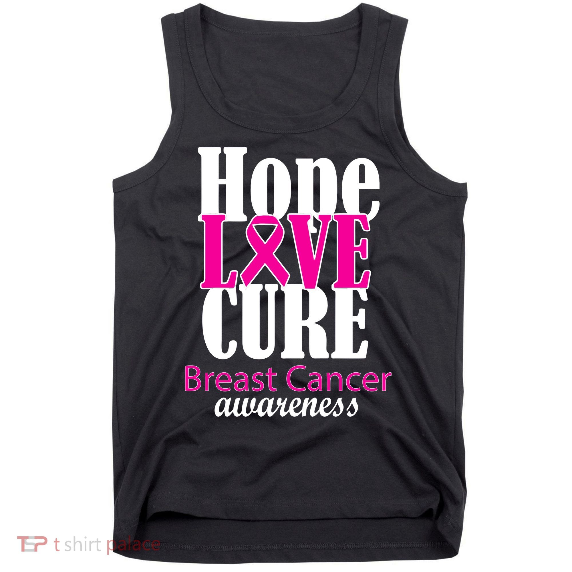 Hope Love Cure Breast Cancer Awareness Tank Top
