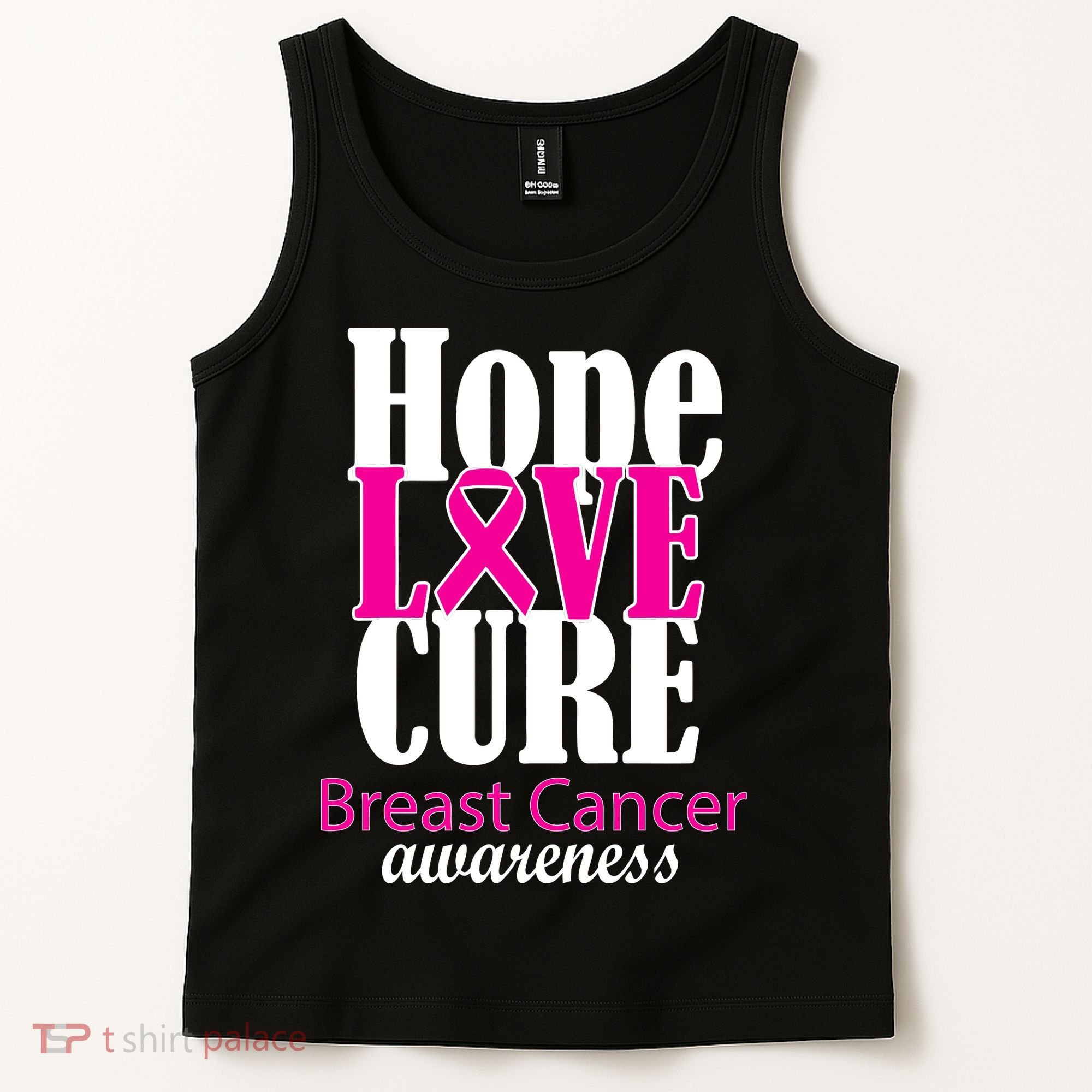 Hope Love Cure Breast Cancer Awareness Tank Top