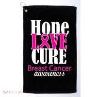 Hope Love Cure Breast Cancer Awareness Golf Towel thumb 0