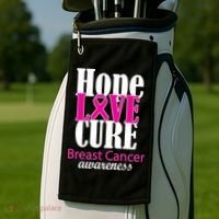 Hope Love Cure Breast Cancer Awareness Golf Towel thumb 2