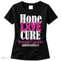 Hope Love Cure Breast Cancer Awareness Women's T-Shirt thumb 0