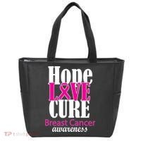 Hope Love Cure Breast Cancer Awareness Tote Bag thumb 0