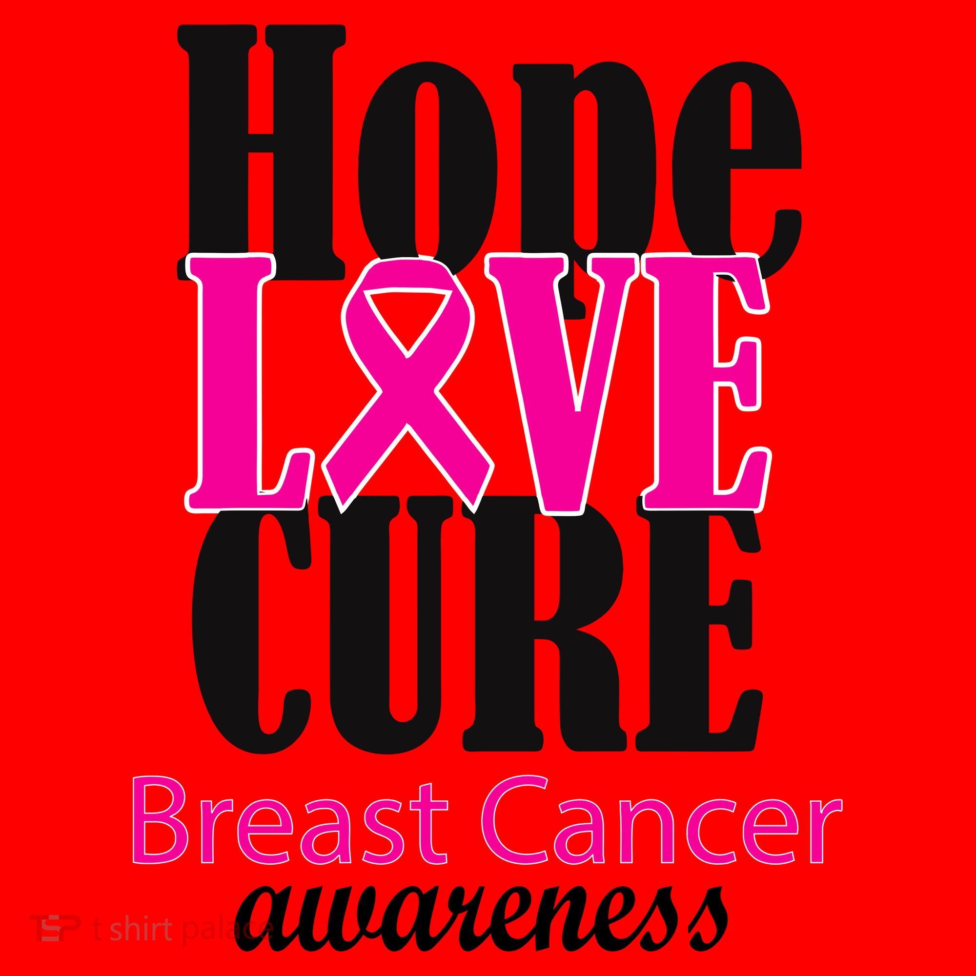 Hope Love Cure Breast Cancer Awareness Santa Hat