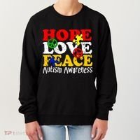 Hope Love Peace Autism Women's Sweatshirt thumb 0