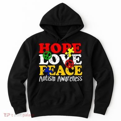 Hope Love Peace Autism Hoodie