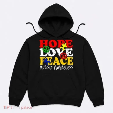 Hope Love Peace Autism Hoodie