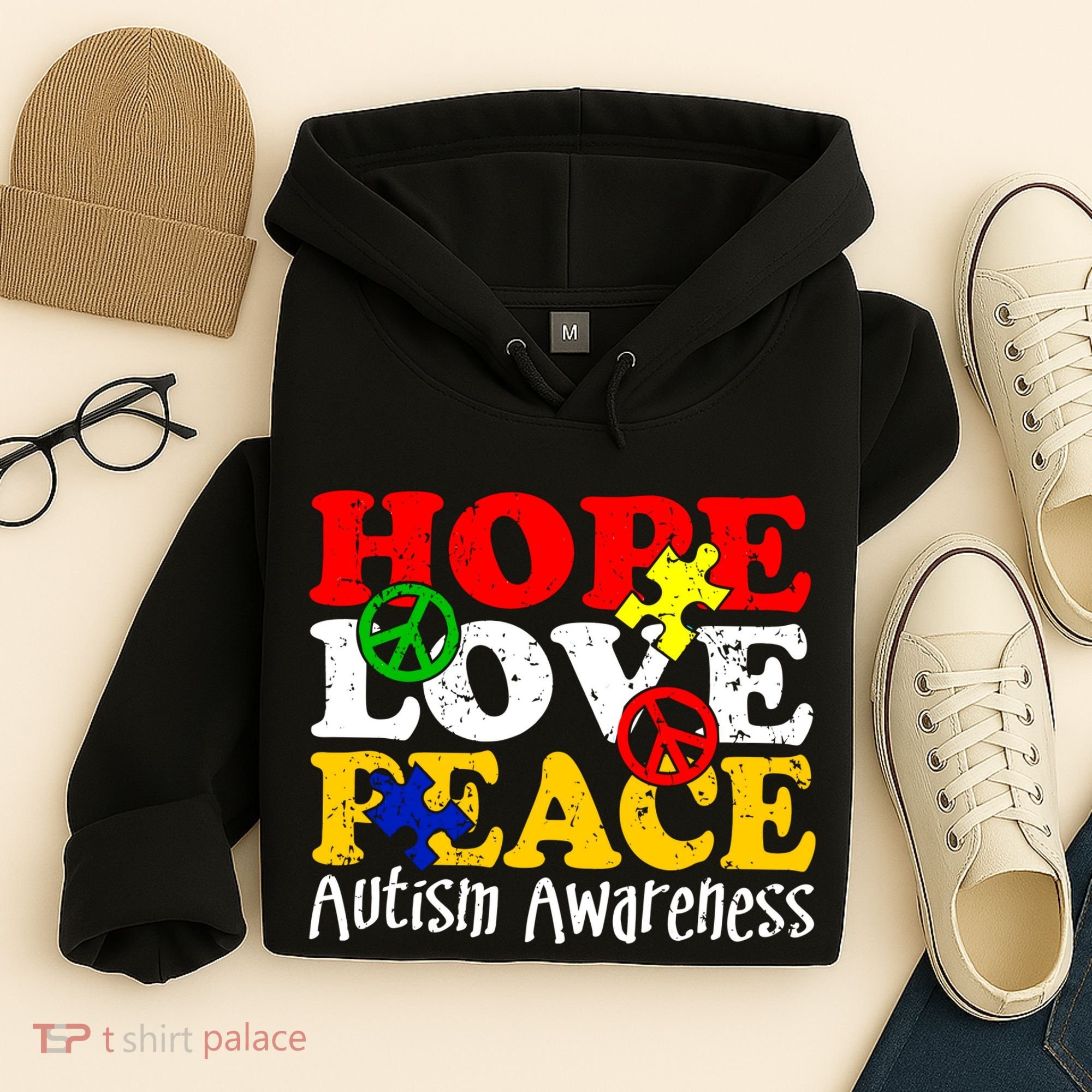 Hope Love Peace Autism Hoodie