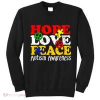 Hope Love Peace Autism Sweatshirt thumb 0