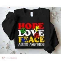 Hope Love Peace Autism Sweatshirt thumb 2