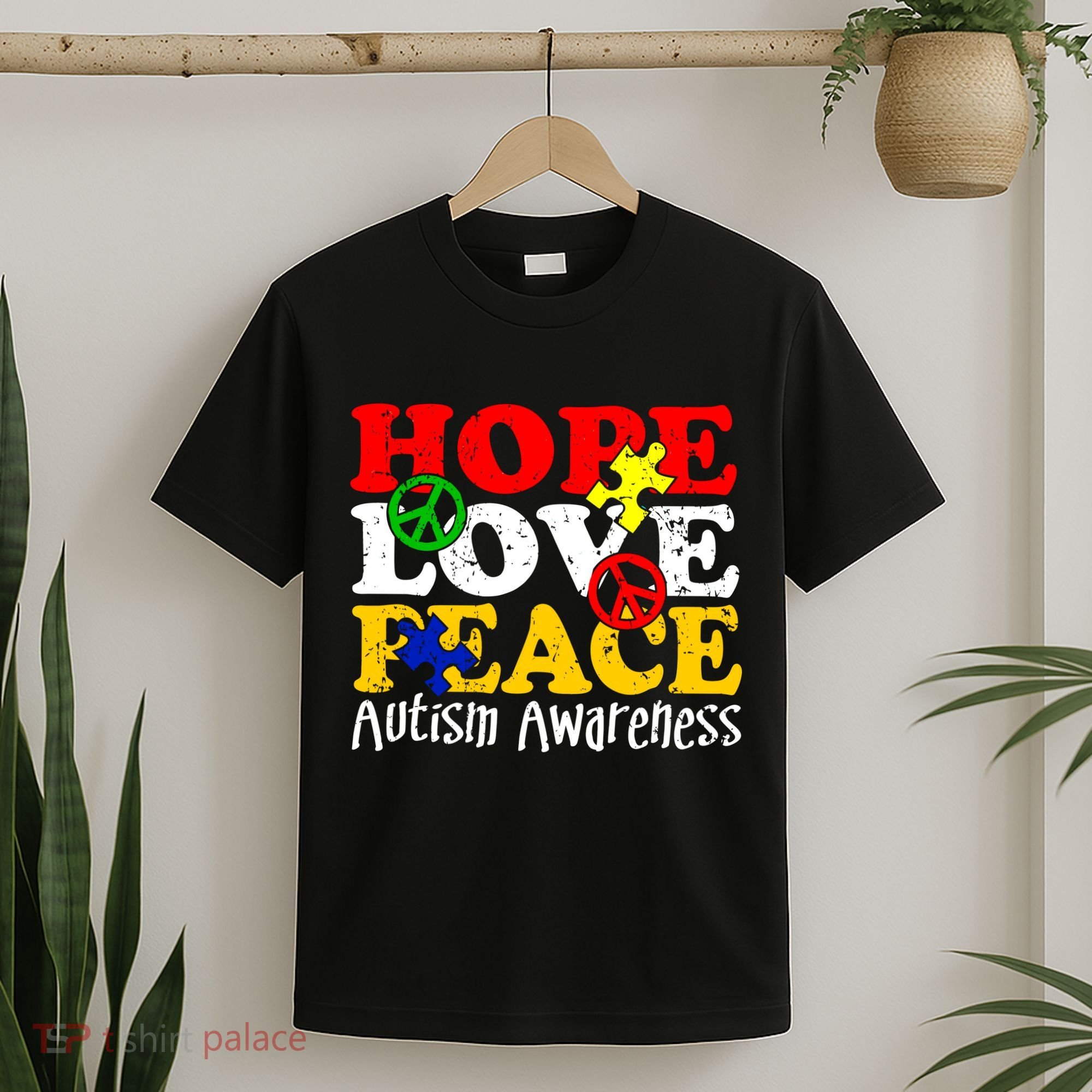 Hope Love Peace Autism T-Shirt