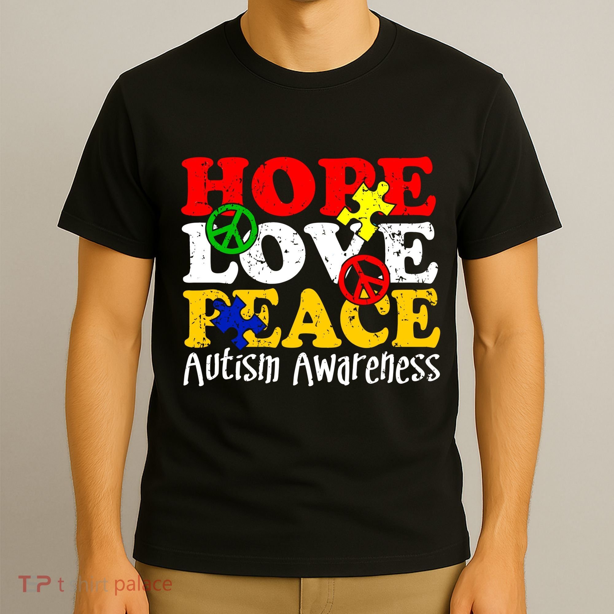 Hope Love Peace Autism T-Shirt