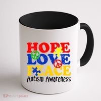 Hope Love Peace Autism Coffee Mug thumb 1