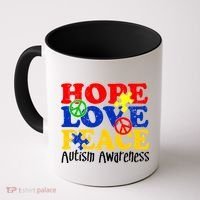 Hope Love Peace Autism Coffee Mug thumb 0