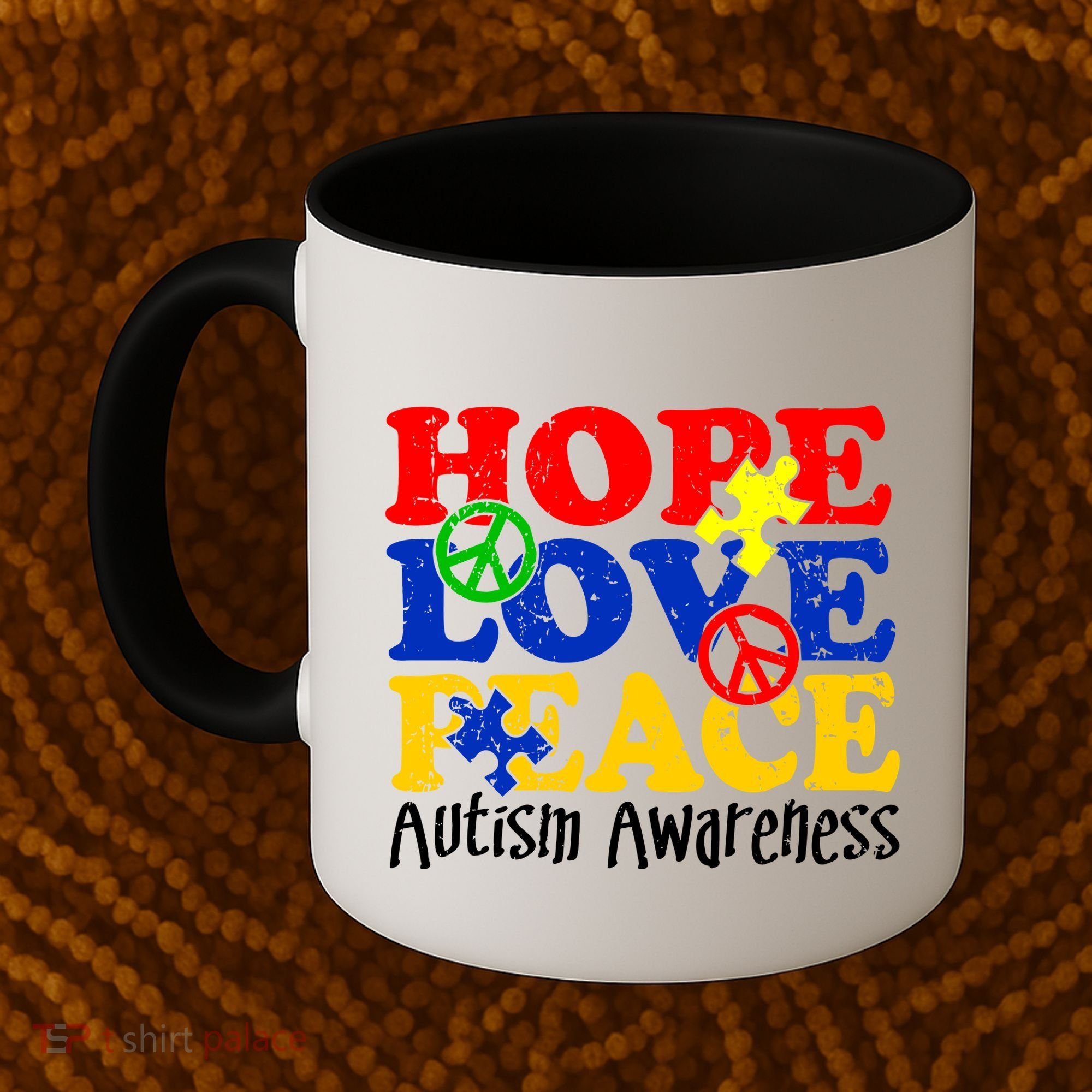 Hope Love Peace Autism Coffee Mug
