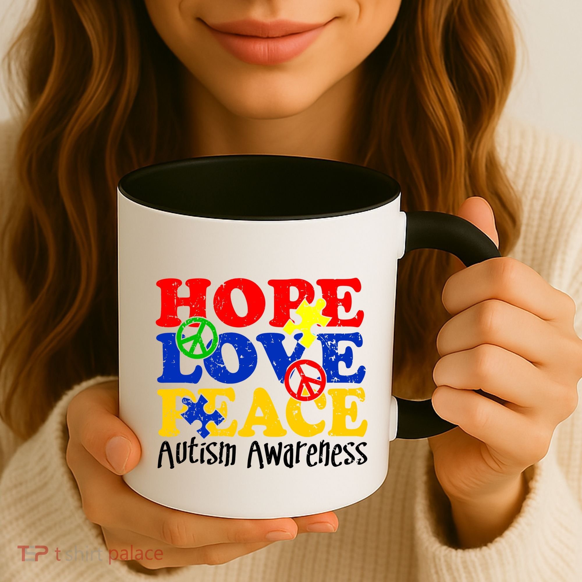 Hope Love Peace Autism Coffee Mug