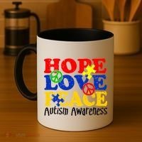 Hope Love Peace Autism Coffee Mug thumb 4