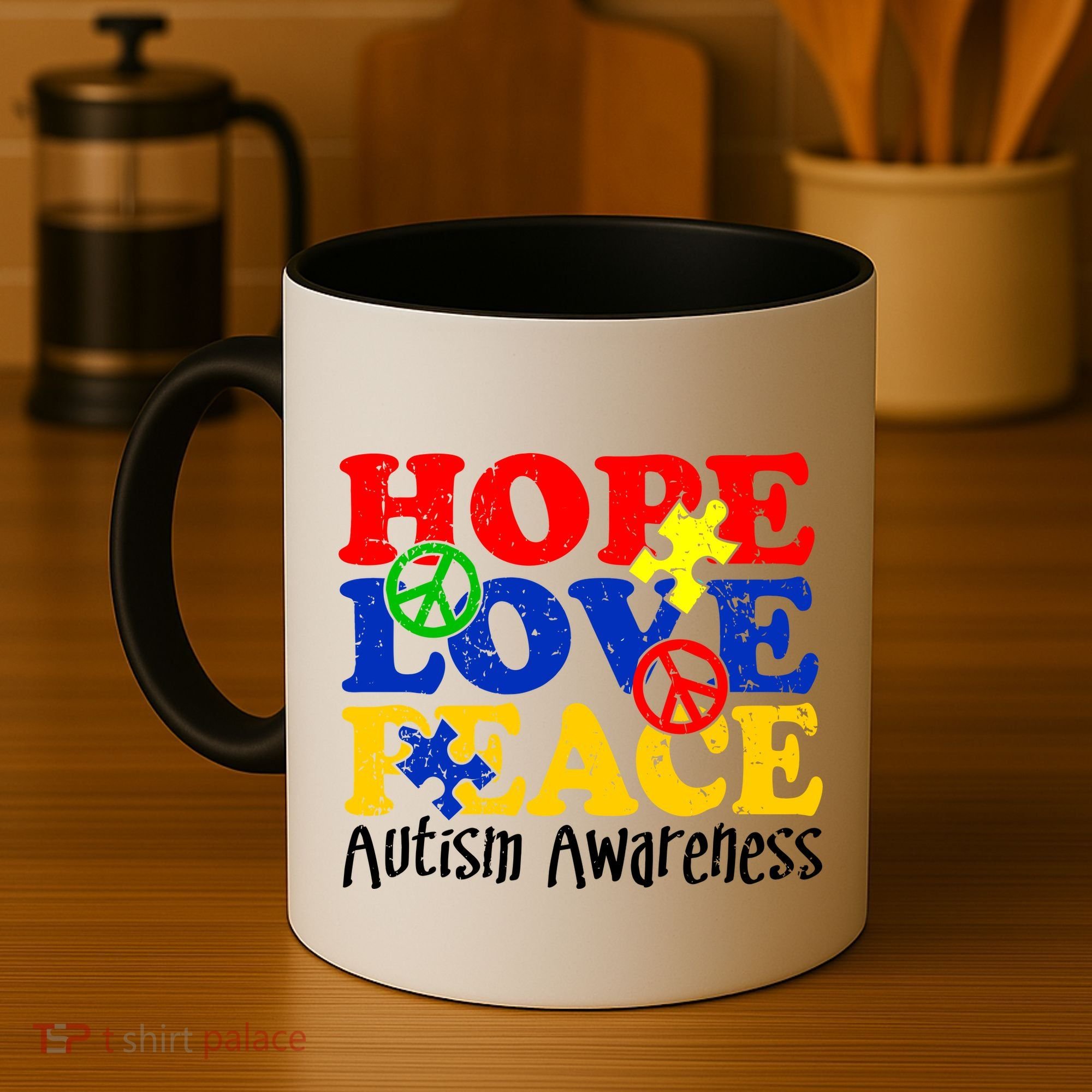 Hope Love Peace Autism Coffee Mug