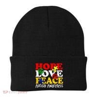 Hope Love Peace Autism Beanie thumb 0