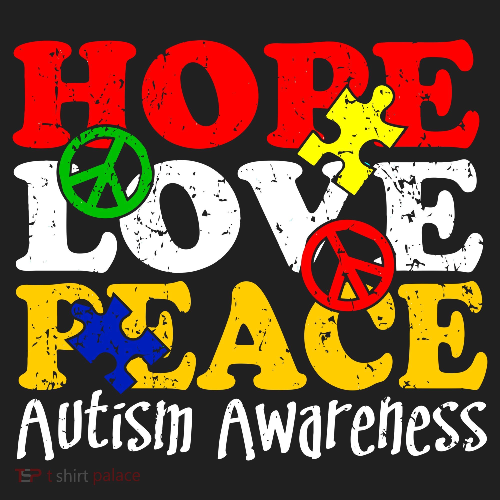 Hope Love Peace Autism Beanie