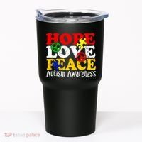 Hope Love Peace Autism Tumbler thumb 0