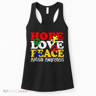 Hope Love Peace Autism Women's Tank Top
