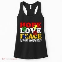 Hope Love Peace Autism Women's Tank Top thumb 0
