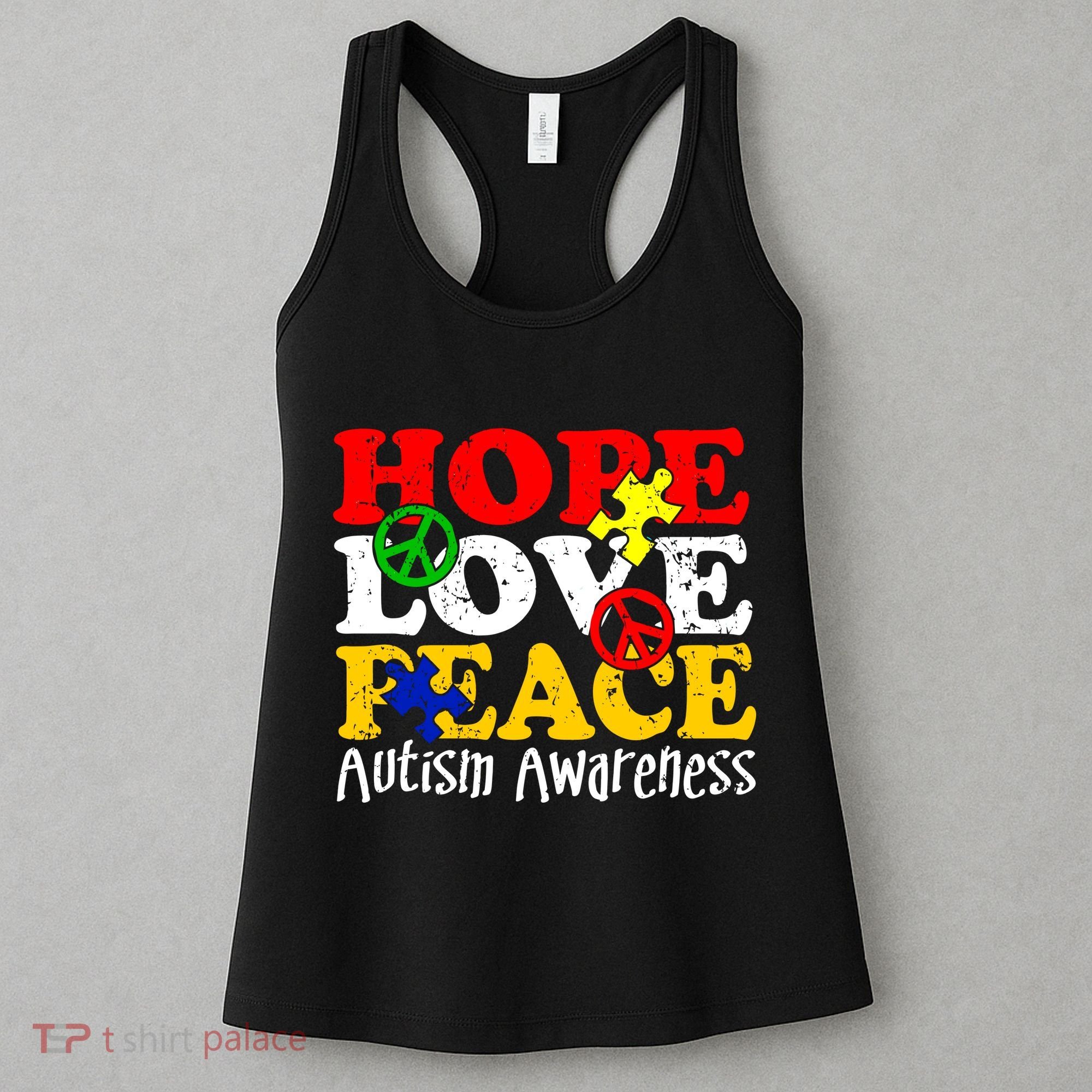 Hope Love Peace Autism Women's Tank Top