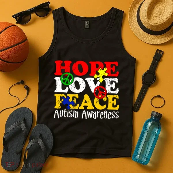 Hope Love Peace Autism Tank Top