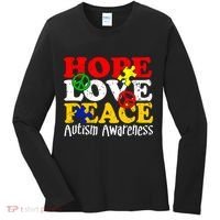 Hope Love Peace Autism Women's Long Sleeve Shirt thumb 0