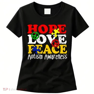 Hope Love Peace Autism Women's T-Shirt