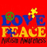 Hope Love Peace Autism Santa Hat thumb 1