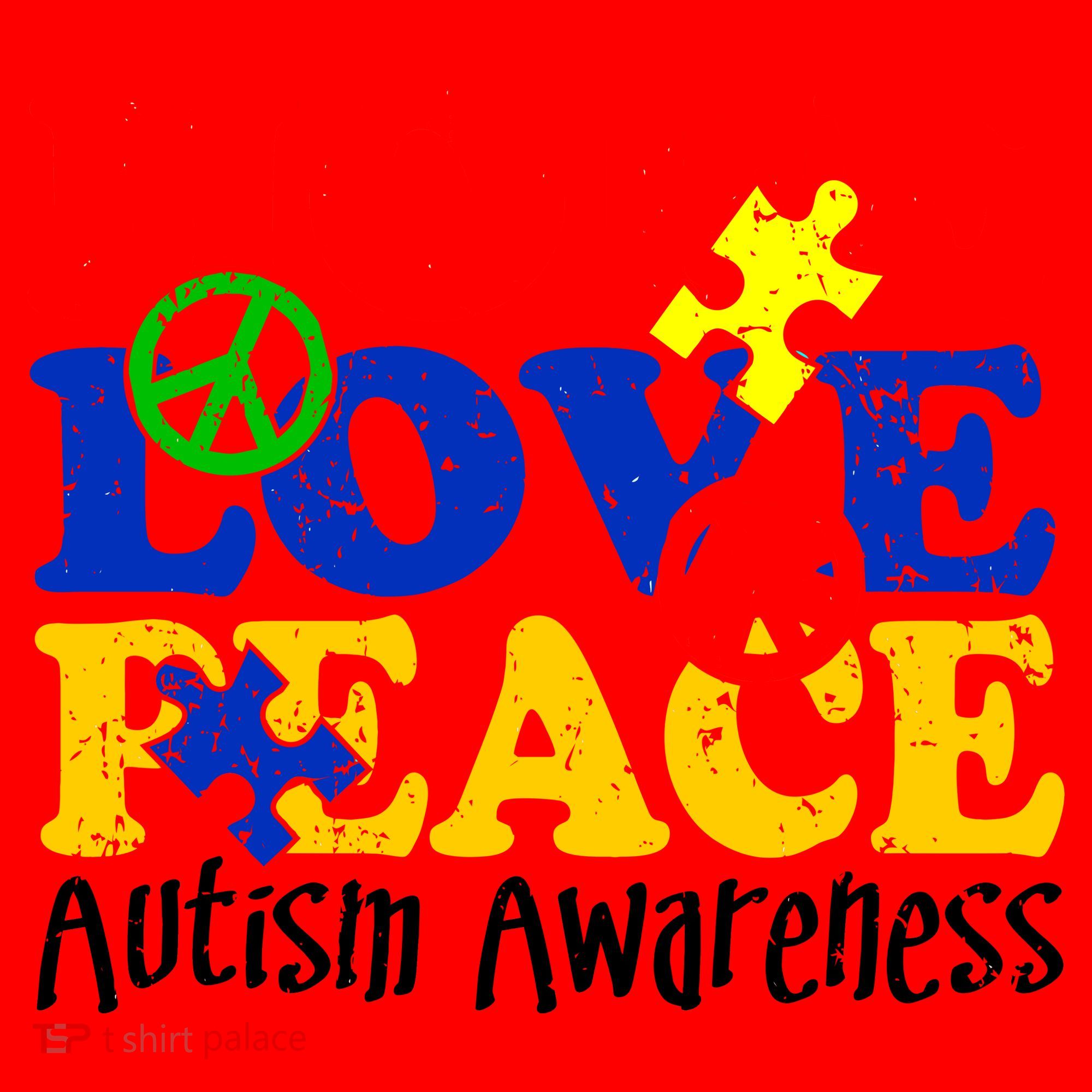 Hope Love Peace Autism Santa Hat