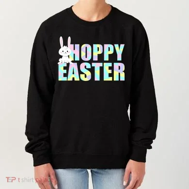 Hoppy Easter Colorful Happy Easter Bunny Women's Sweatshirt
