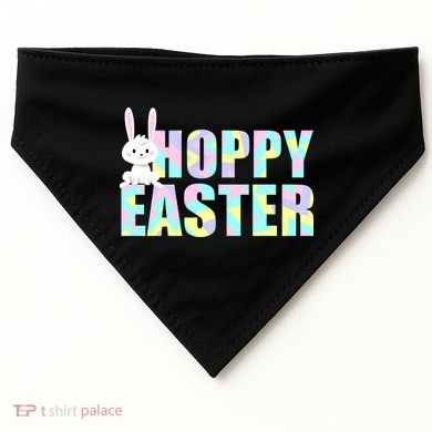 Hoppy Easter Colorful Happy Easter Bunny USA-Made Doggie Bandana