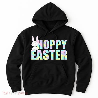 Hoppy Easter Colorful Happy Easter Bunny Hoodie