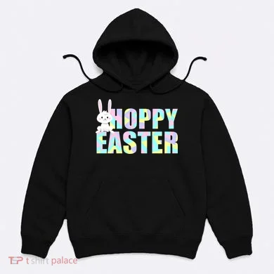 Hoppy Easter Colorful Happy Easter Bunny Hoodie