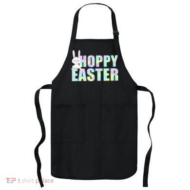 Hoppy Easter Colorful Happy Easter Bunny Apron