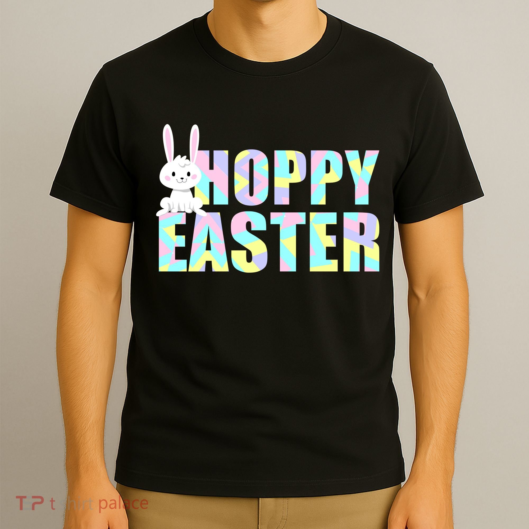 Hoppy Easter Colorful Happy Easter Bunny T-Shirt