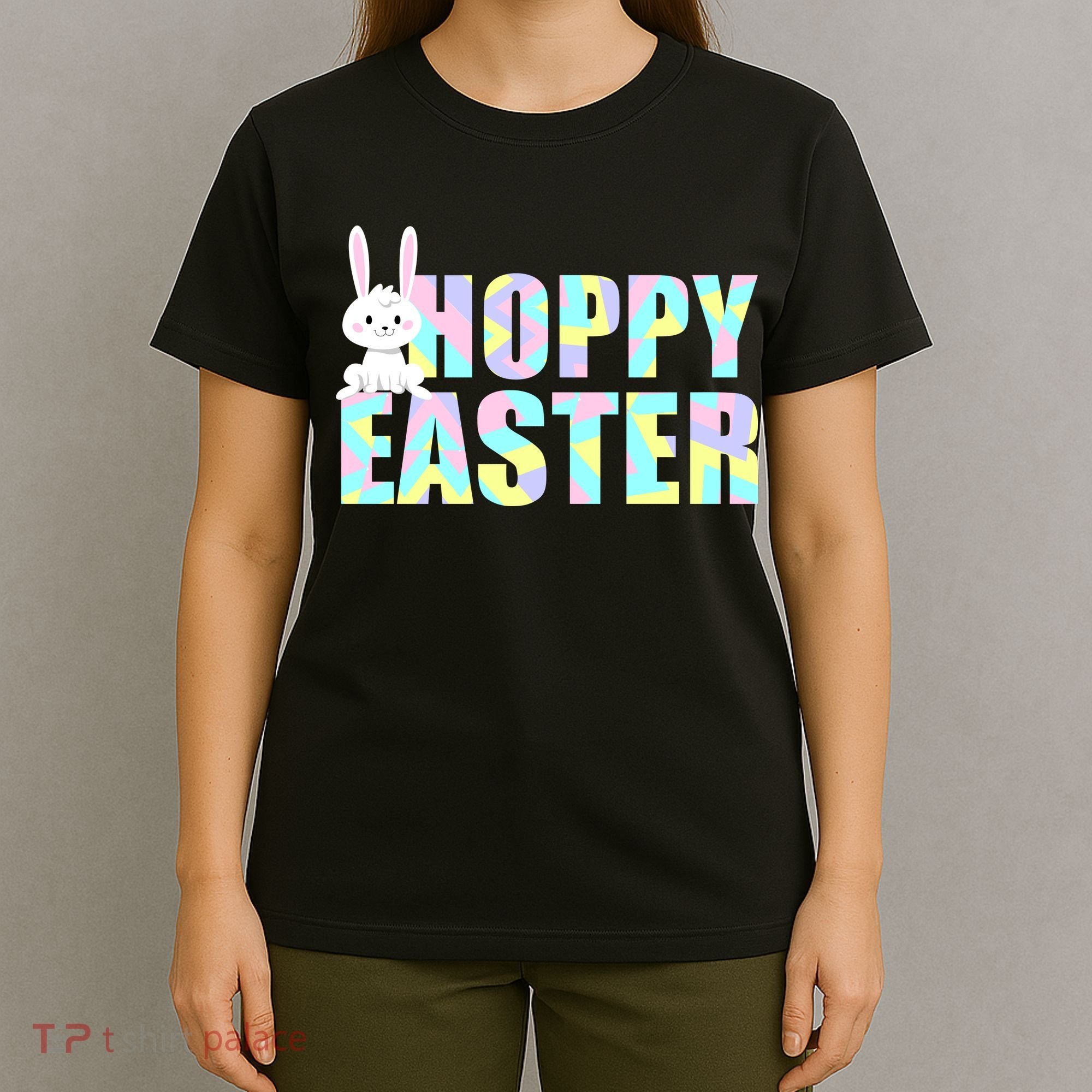 Hoppy Easter Colorful Happy Easter Bunny T-Shirt