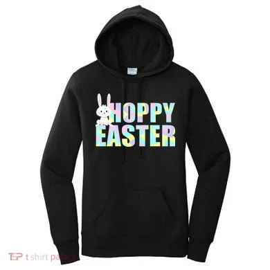 Hoppy Easter Colorful Happy Easter Bunny Women's Hoodie