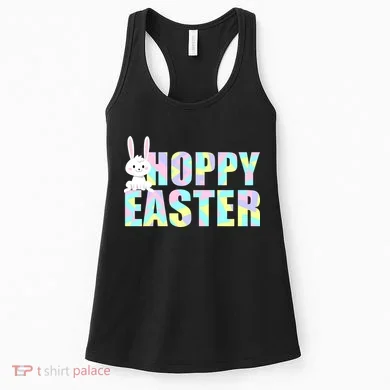 Hoppy Easter Colorful Happy Easter Bunny Women's Tank Top