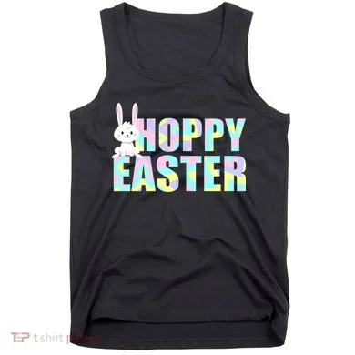 Hoppy Easter Colorful Happy Easter Bunny Tank Top