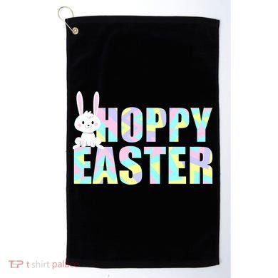 Hoppy Easter Colorful Happy Easter Bunny Golf Towel