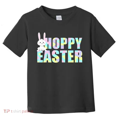 Hoppy Easter Colorful Happy Easter Bunny Toddler T-Shirt